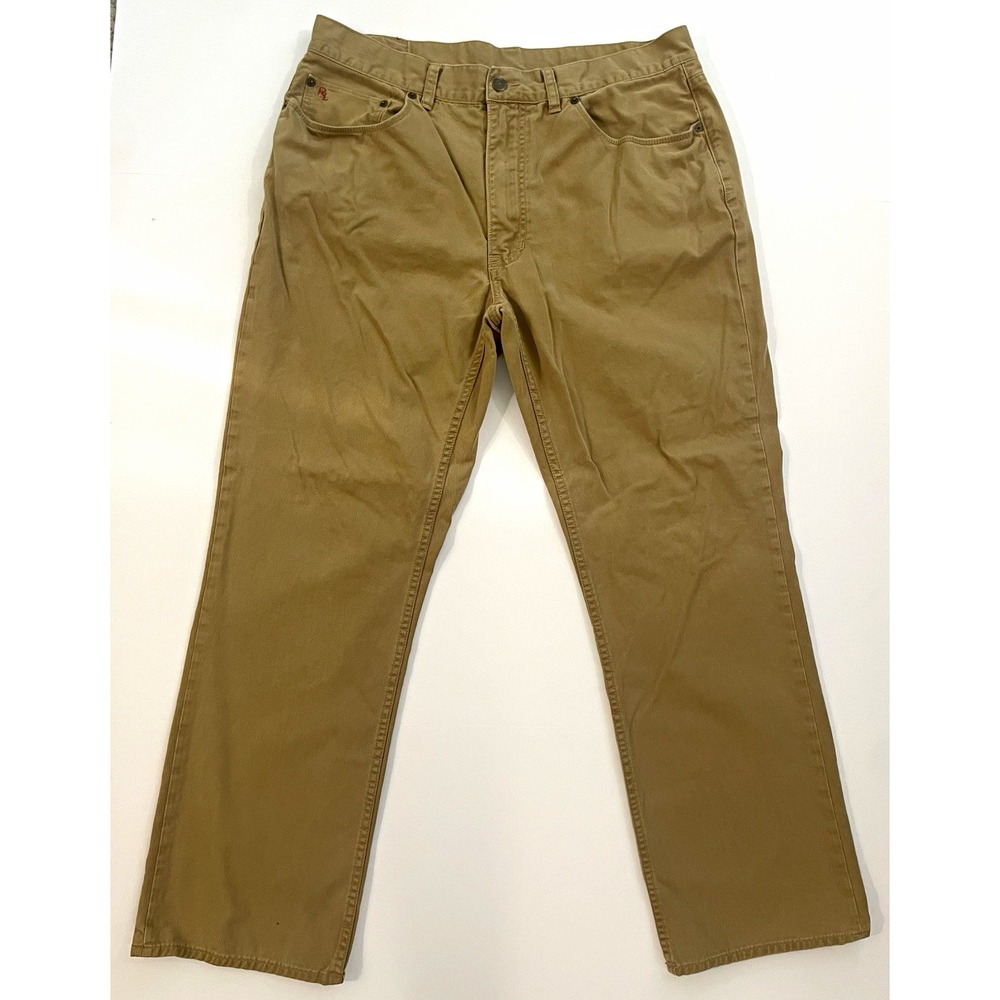 Polo Ralph Lauren Authentic Dungarees Khaki Pants Men 36x30 Straight 5-Pocket